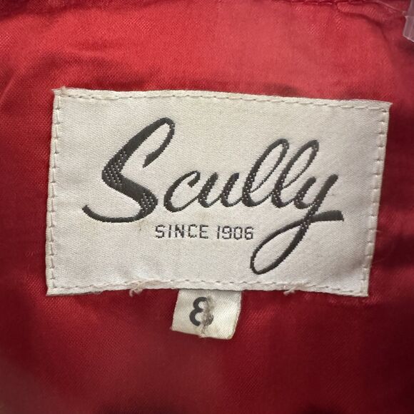 Scully Suede Fringe Jacket Blazer Womens Leather Pockets Red 8 bv - Picture 8 of 10